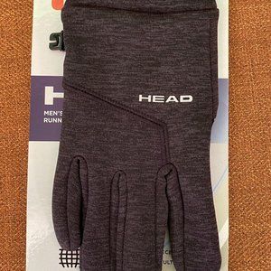 New HEAD Men's Ultra-fit Touchscreen Gray Running Gloves Stretch Select Size nwt